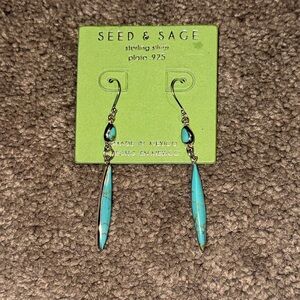 Seed & Sage Sterling Silver Turquoise Dangle Earrings